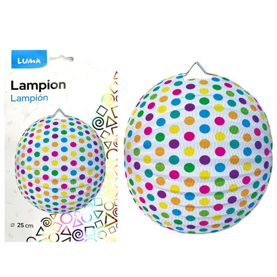 Obrázek z Lampion kulatý 25 cm - puntík