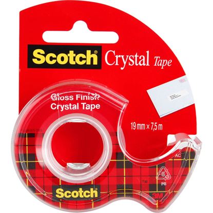 Obrázek Lepicí páska Scotch Crystal s odvíječem - 19 mm x 7,5 m