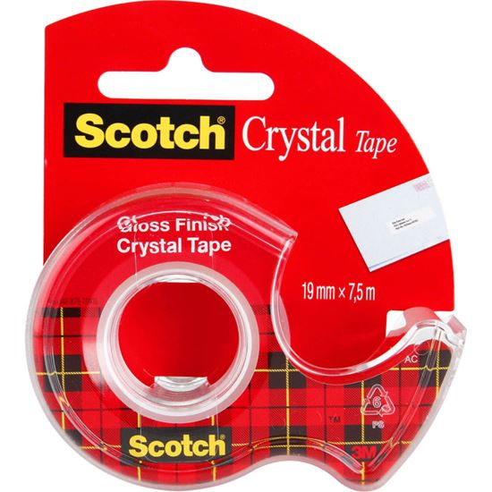 Obrázek z Lepicí páska Scotch Crystal s odvíječem - 19 mm x 7,5 m
