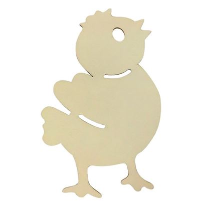 Obrázek Velikonoční dřevěný výřez - kuřátko 15 x 22 cm
