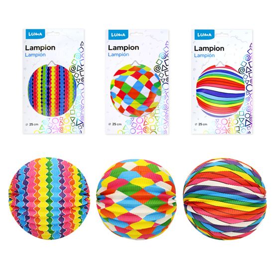 Obrázek z Lampion kulatý 25 cm / barevný mix