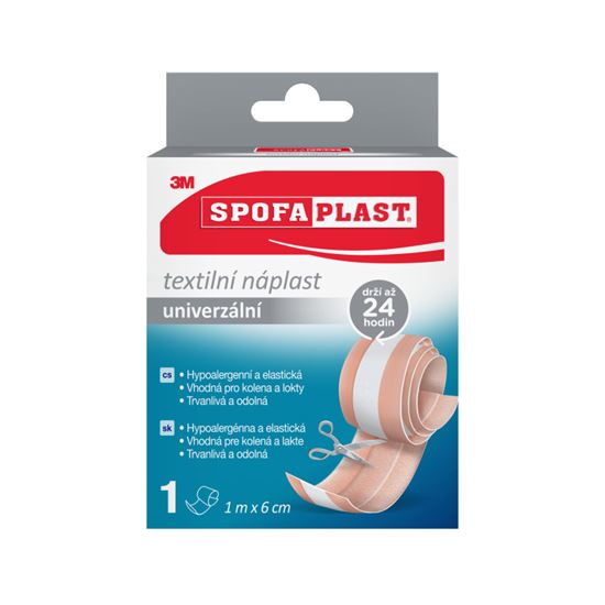 Obrázek z Náplasti 3M SPOFAPLAST - 6 cm x 1 m / hnědá