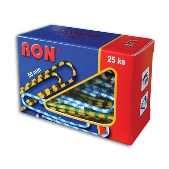 Obrázek z Aktové spony RON - 50 mm / 25 ks zebra