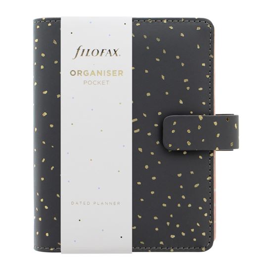 Obrázek z Diář Filofax Confetti - kapesní / Charcoal