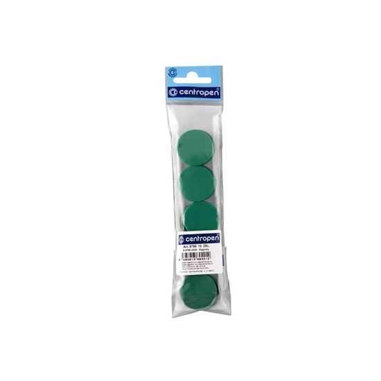 Obrázek z Magnety Centropen - průměr 30 mm / zelená / 10 ks