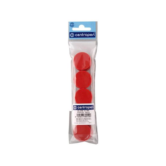 Obrázek z Magnety Centropen - průměr 30 mm / červená / 10 ks