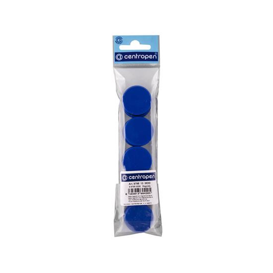 Obrázek z Magnety Centropen - průměr 30 mm / modrá / 10 ks