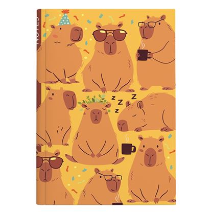 Obrázek Kniha záznamní A5 - linka / 100 l / kapybary