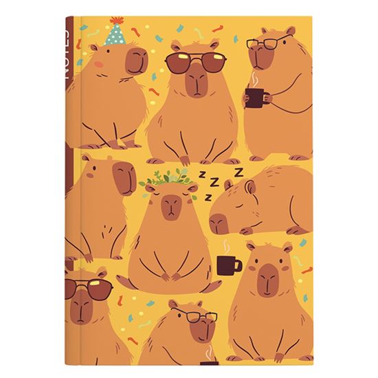 Obrázek z Kniha záznamní A5 - linka / 100 l / kapybary