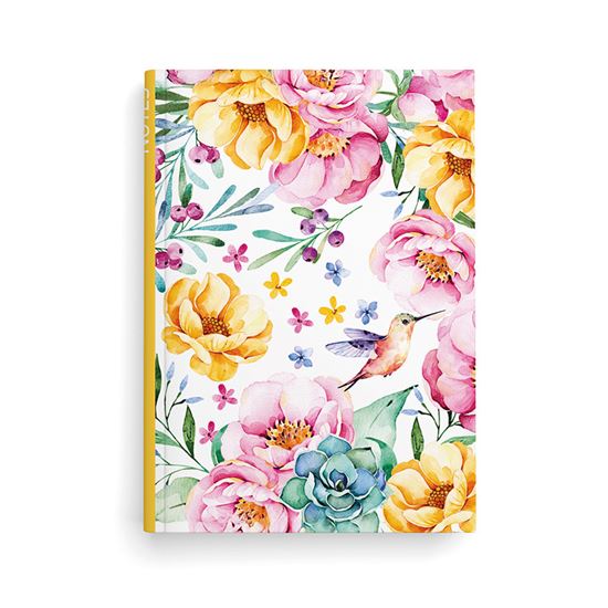 Obrázek z Kniha záznamní A5 - linka / 100 l / květy