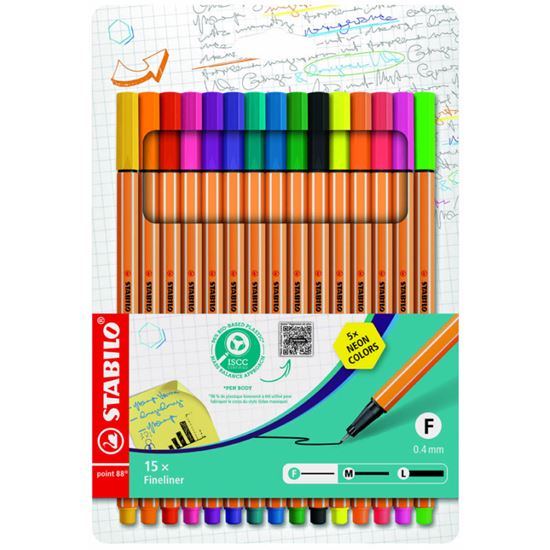 Obrázek z Liner STABILO® point 88 - sada 15 ks