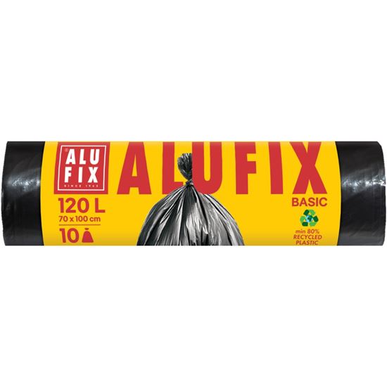 Obrázek z Pytle do koše Alufix Basic - 70x100cm / 120l / 17my / 10 ks / černá
