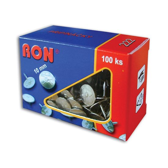 Obrázek z Připínáčky RON - 222 / 100 ks, velikost 10 / 8