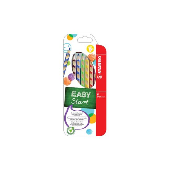Obrázek z Pastelky STABILO® EASYcolors trojhranné / 6 barev / pro praváky