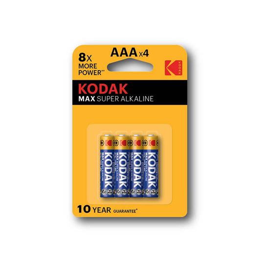 Obrázek z Baterie Kodak alkalické - baterie mikrotužková AAA 1,5 V / 4 ks