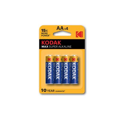 Obrázek Baterie Kodak alkalické - baterie tužková AA 1,5 V / 4 ks