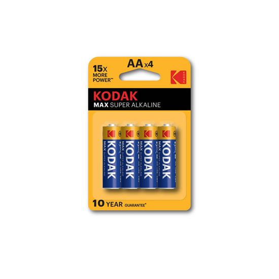 Obrázek z Baterie Kodak alkalické - baterie tužková AA 1,5 V / 4 ks