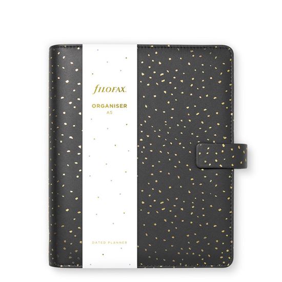 Obrázek z Diář Filofax Confetti - A5 / Charcoal