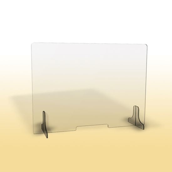 Obrázek z Ochranná clona - 90 x 65 cm / plexi / otvor 26 x 3 cm