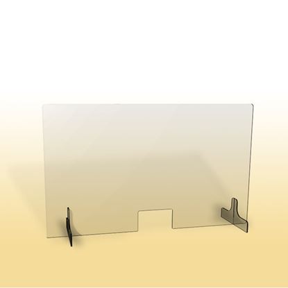 Obrázek Ochranná clona - 100 x 90 cm / plexi / otvor 26 x 15 cm