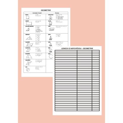 Obrázek Podložka s nápovědou geometrie A4 lamino