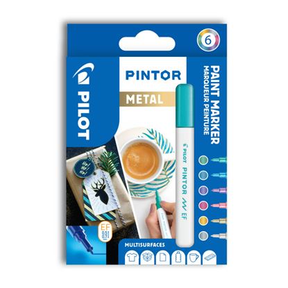 Obrázek Popisovač Pilot Pintor EF Metal / sada 6 ks