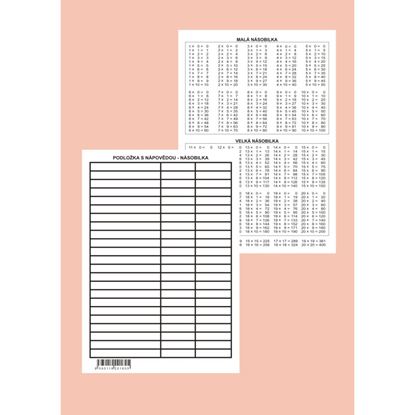 Obrázek Podložka s nápovědou násobilka A5 lamino