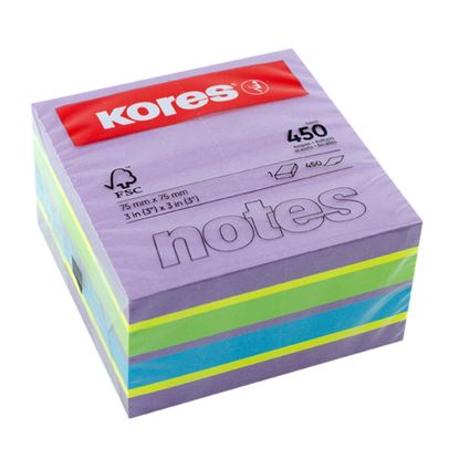 Obrázek Samolepicí bloček Kores Cubo Spring - 75 x 75 mm / 450 lístků