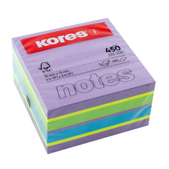 Obrázek z Samolepicí bloček Kores Cubo Spring - 75 x 75 mm / 450 lístků