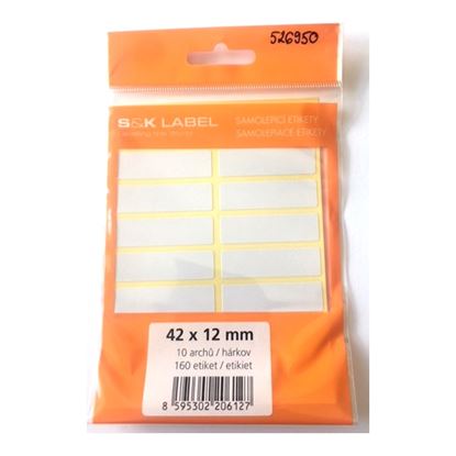 Obrázek Samolepicí etikety v sáčku - 42 x 12 mm / 160 etiket