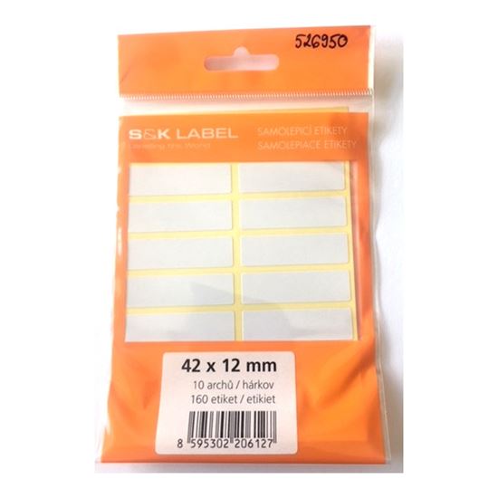 Obrázek z Samolepicí etikety v sáčku - 42 x 12 mm / 160 etiket