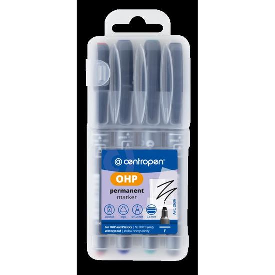 Obrázek z Popisovač Centropen Permanent OHP 2634 - sada 4 ks