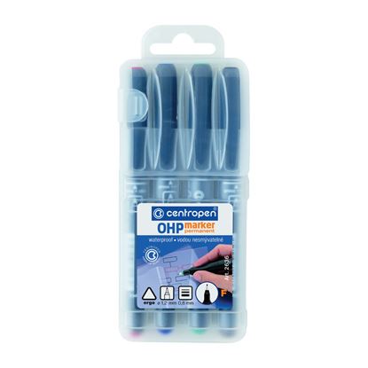 Obrázek Popisovač Centropen Permanent OHP 2636 - sada 4 ks