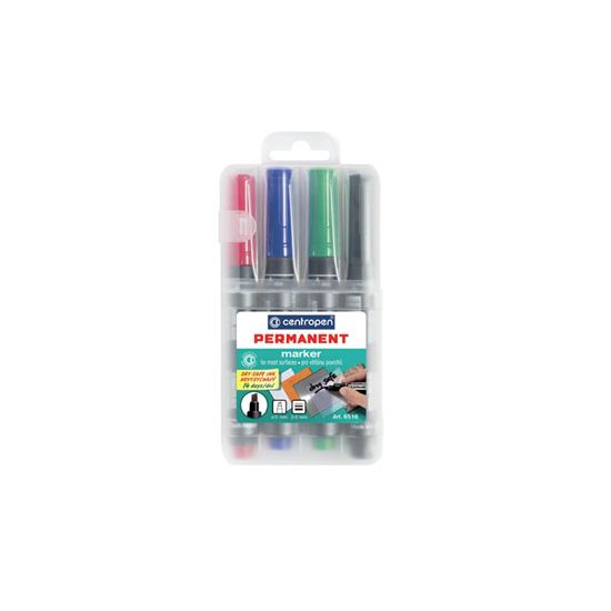 Obrázek z Značkovač Centropen 8516 permanent - sada 4 ks