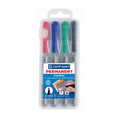 Obrázek Popisovač Centropen Permanent 2836 B - sada 4 ks