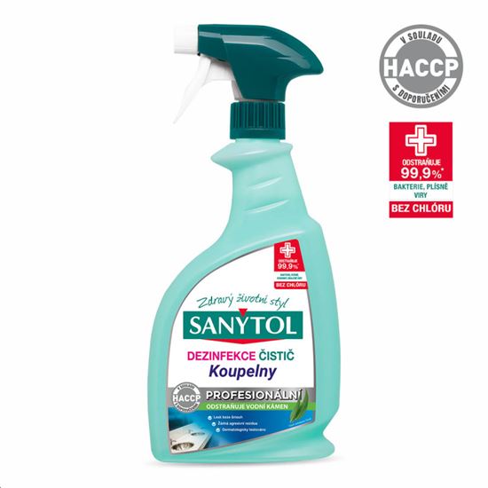 Obrázek z Sanytol Professional dezinfekce koupelen - 750 ml s rozprašovačem