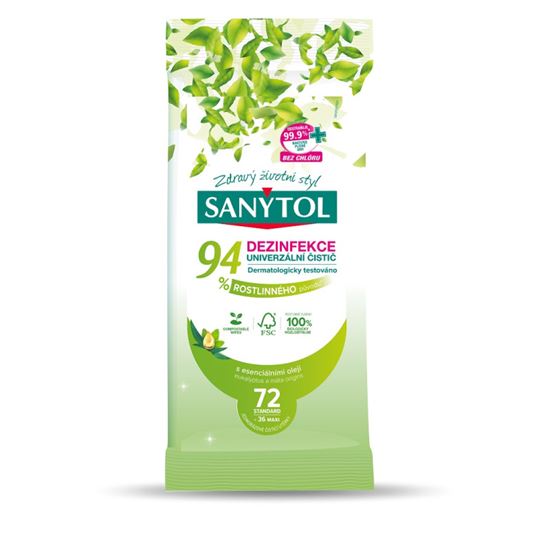 Obrázek z Sanytol ubrousky ECO - dezinfekční / 36 ks maxi