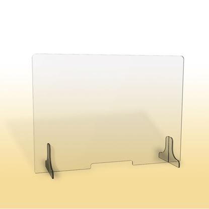 Obrázek Ochranná clona - 100 x 90 cm / plexi / otvor 26 x 3 cm