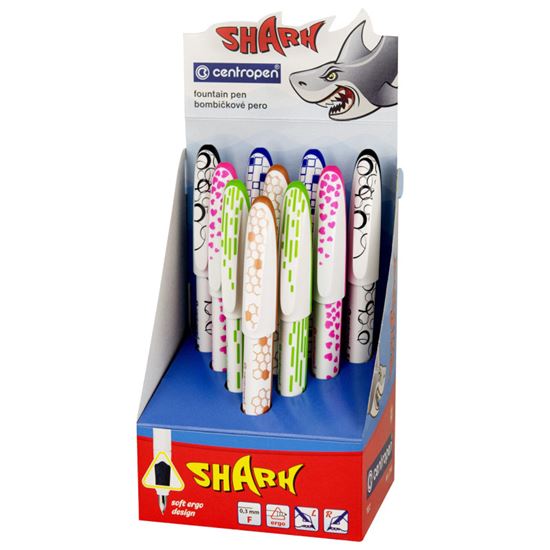 Obrázek z Plnicí pero Centropen 2166 Shark - stojánek 10 ks