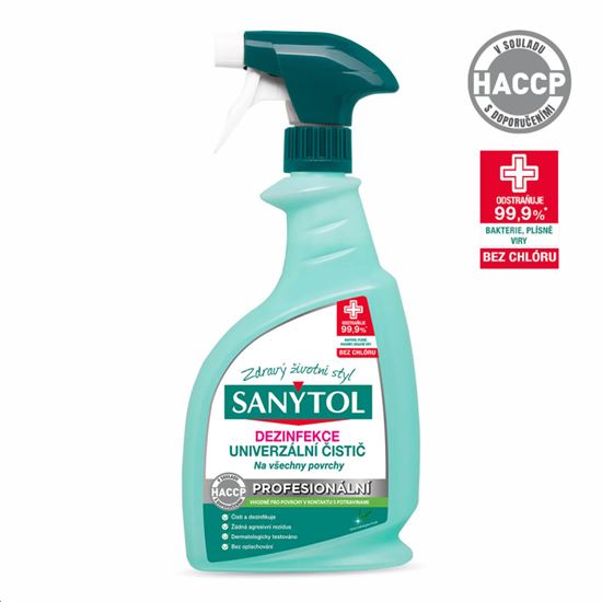 Obrázek z Sanytol univerzální čistič Professional - 750 ml s rozprašovačem / eukalyptus