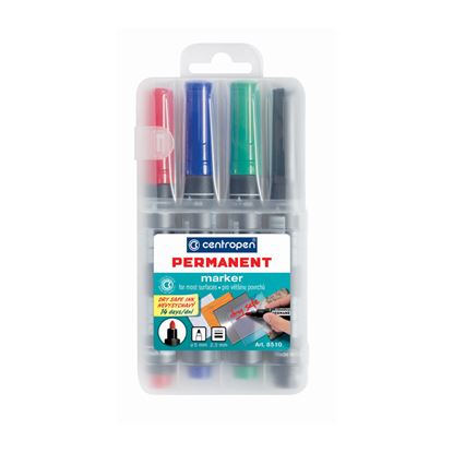 Obrázek Značkovač Centropen 8510 permanent - sada 4 ks
