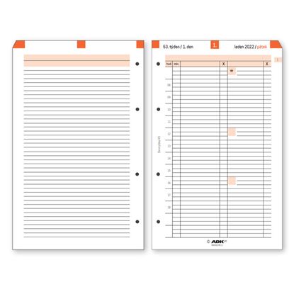 Obrázek Náhradní vložky do diářů ADK - A5 / denní plány