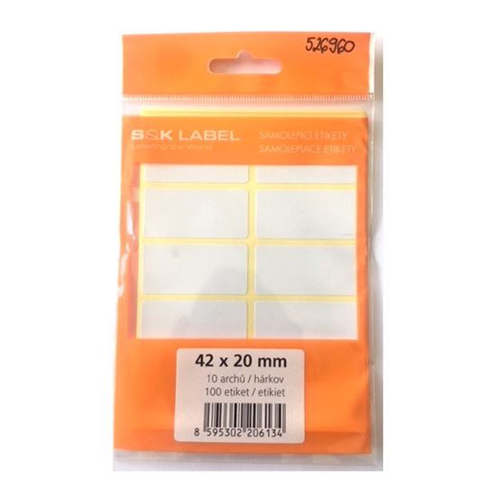 Obrázek z Samolepicí etikety v sáčku - 42 x 20 mm / 100 etiket