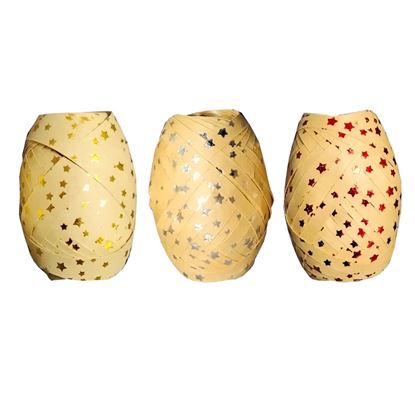 Obrázek Stuha vázací KRAFT - mix hvězdy / 10 m