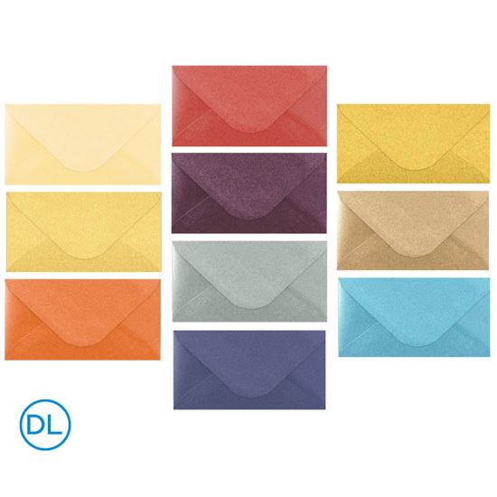 Obrázek z Metalické obálky DL - barevný mix