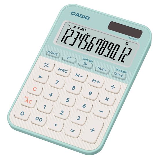 Obrázek z Kalkulačka Casio MS 20 YC - 12 míst / zelená