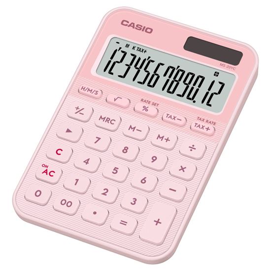 Obrázek z Kalkulačka Casio MS 20 YC - 12 míst / růžová