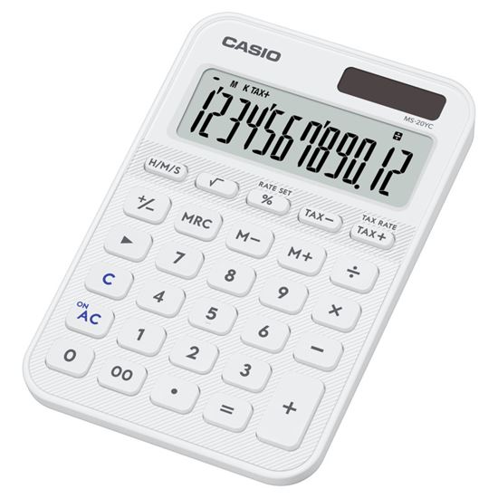 Obrázek z Kalkulačka Casio MS 20 YC - 12 míst / bílá
