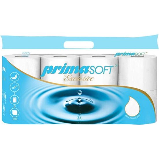 Obrázek z Toaletní papír PrimaSOFT Exclusive- 2-vrstvý / 8 rolí