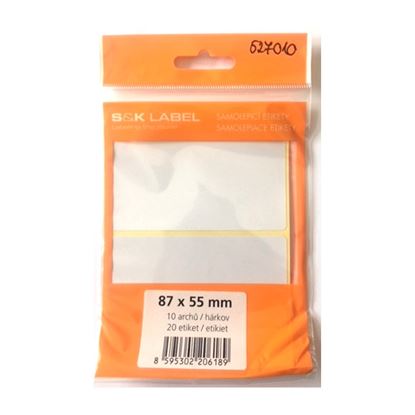 Obrázek Samolepicí etikety v sáčku - 87 x 55 mm / 20 etiket